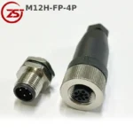 Đầu jack nối cảm biến M12 4 chân chống nước IP67 lắp mặt bích A-Code ZSJ M12H-FP-4P
