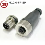 Đầu giắc nối cảm biến M12 chống nước IP67 lắp mặt bích 5 chân A-Code ZSJ M12H-FP-5P - Cả bộ ZSJ-M12H-FP-5P