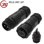 Đầu nối điện chống nước đực cái chuẩn IP68 chính hãng ZSJ M12-MF - 2 chân