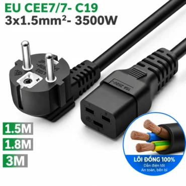 Cáp nguồn C19 3x1.5mm 0