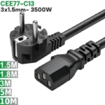 Cáp nguồn EU CE77- C13 lõi đồng 3x1.5mm2