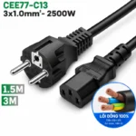Cáp nguồn EU CEE 77- IEC320 C13 3x1.0mm 0