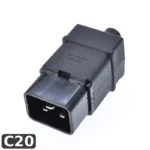 Đầu phích cắm nguồn IEC C19 C20 250V/16A dùng cho PDU, UPS - Phích IEC C20