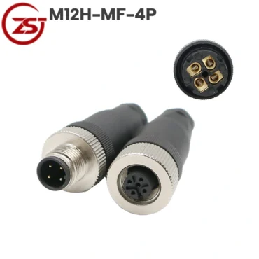 Đầu giắc nối cảm biến M12 4 chân chống nước IP67 A-Code ZSJ ~ Kiểu dáng: Đầu nối đực+cái M12H-MF-4P