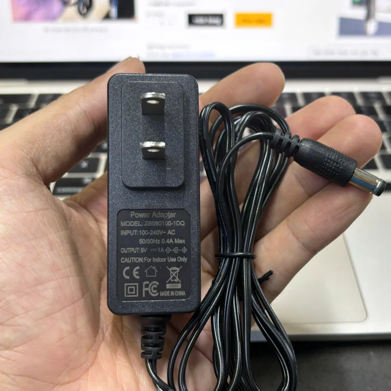 Nguồn DC 9V-1A ZB090100-1DQ chân cắm tròn 5.5x2.5mm 3