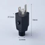 Đầu phích cắm nguồn 3 chấu US NEMA 5-15P 125V/15A dùng cho UPS, máy tính - Đen