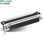 Đầu hàn bo mạch PCB DB37 37 chân đực-cái HD-Link bẻ góc và thẳng - Đầu cái góc 90 độ YL-DR37F