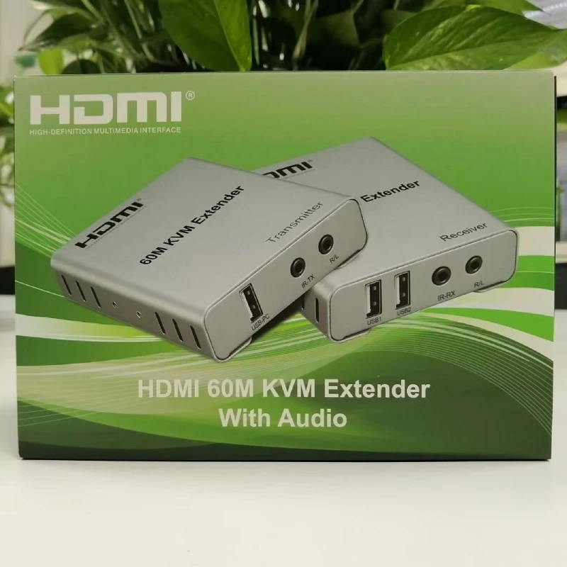 Bộ chuyển đổi HDMI và USB 60m KVM Extender Bộ chuyển đổi HDMI và USB 60m KVM Extender