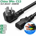 Cáp nguồn China 3Pin- IEC320 C13 3x1.0mm 0