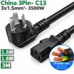 Cáp nguồn China 3Pin- IEC320 C13 3x1.5mm 0