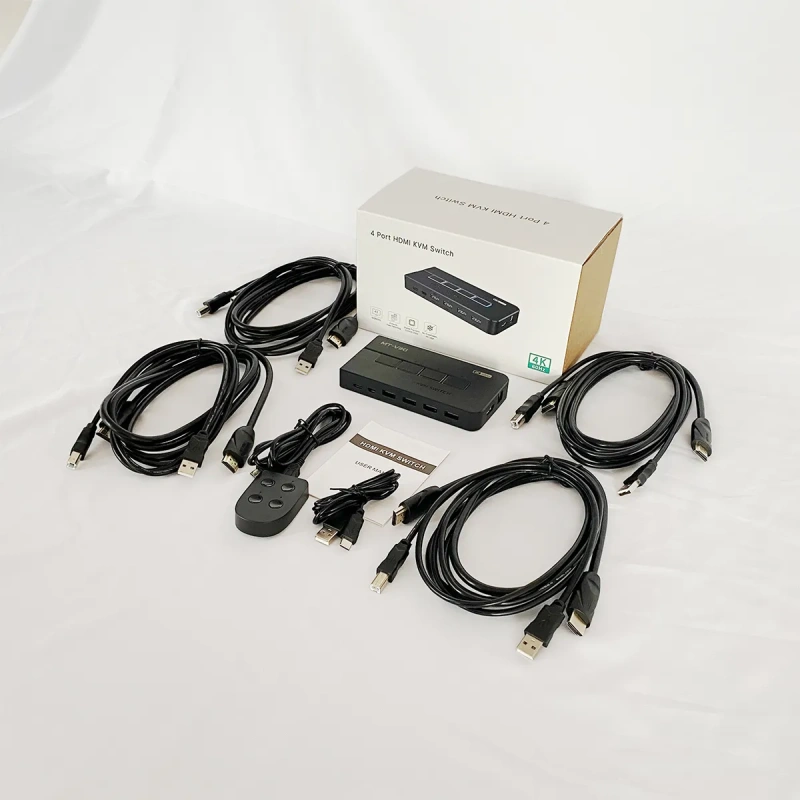 Bộ chuyển mạch HDMI 4k KVM Switch 4 ra 1 cổng MT-KH4 Bộ chuyển mạch HDMI 4k KVM Switch 4 ra 1 cổng MT-KH4