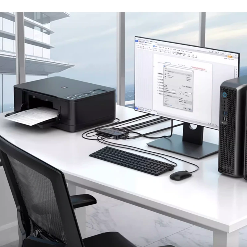 Bộ chuyển mạch HDMI 4k KVM Switch 4 ra 1 cổng MT-KH4 Bộ chuyển mạch HDMI 4k KVM Switch 4 ra 1 cổng MT-KH4