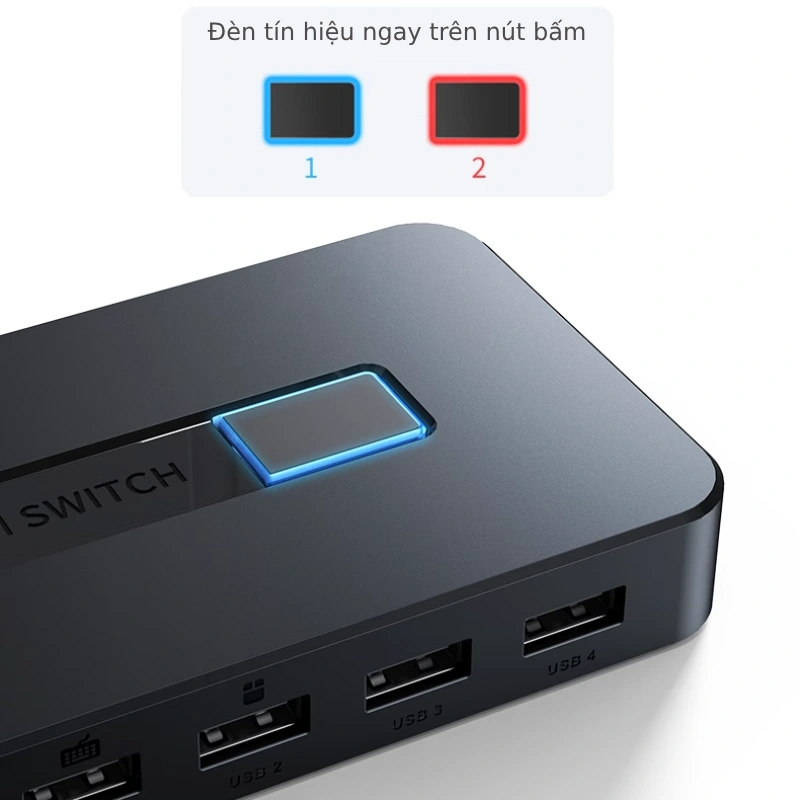 Bộ chuyển mạch HDMI KVM Switch 2 ra 1 cổng MT VIKI MT-KH2S Bộ chuyển mạch HDMI KVM Switch 2 ra 1 cổng MT VIKI MT-KH2S