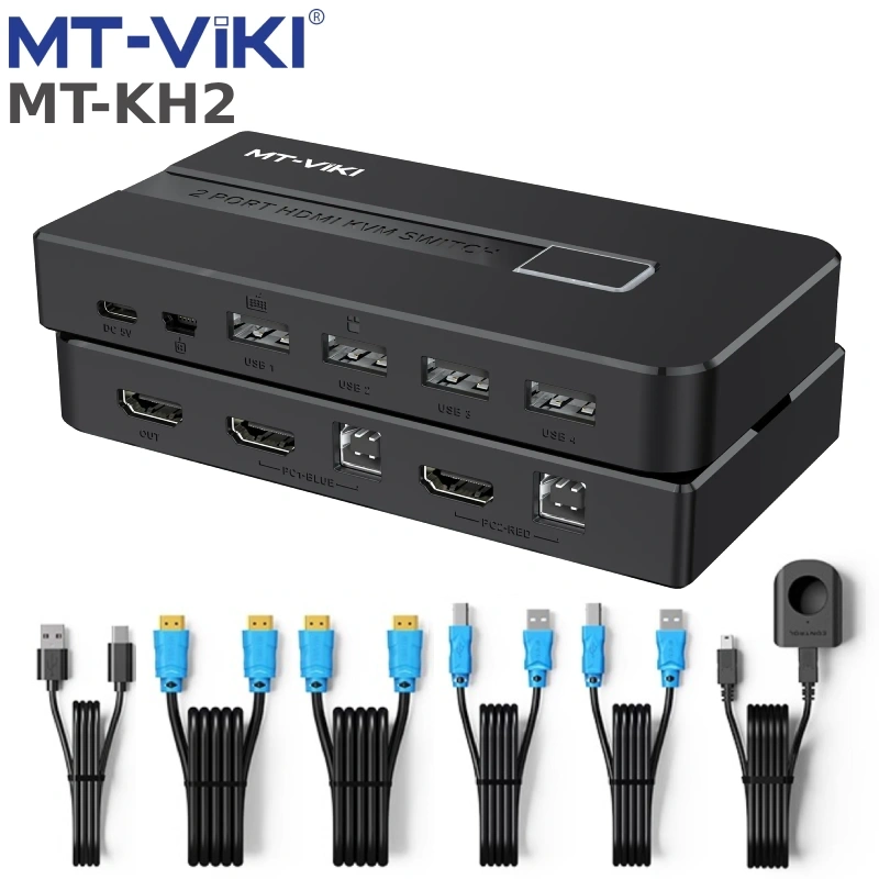 Bộ chuyển mạch HDMI USB KVM Switch 2 ra 1 MT-VIKI MT-KH2S- hỗ trợ 4K60Hz - Phụ Kiện Điện Tử Việt Nam Bộ chuyển mạch HDMI USB KVM Switch 2 ra 1 MT-VIKI MT-KH2S- hỗ trợ 4K60Hz