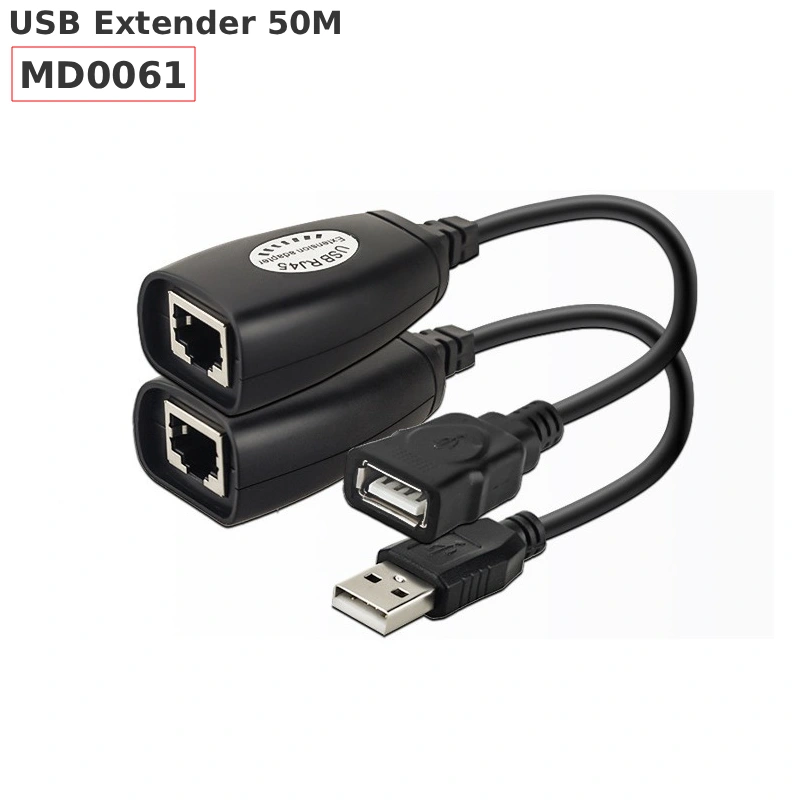 Bộ mở rộng USB qua cáp mạng 50m MD0061 hỗ trợ bàn phím chuột, pos, máy đọc mã vạch, máy in - Phụ Kiện Điện Tử Việt Nam Bộ kéo dài USBb qua cáp mạng 50m MD0061