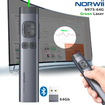 Bút trình chiếu không dây kỹ thuật số dùng cho màn hình Led Norwii N97S-64G Green laser màu xanh - Phụ Kiện Điện Tử Việt Nam