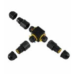 Đầu nối dây điện ngoài trời chống nước IP68 M684-H 4 song song - Kiểu chữ T M684-T