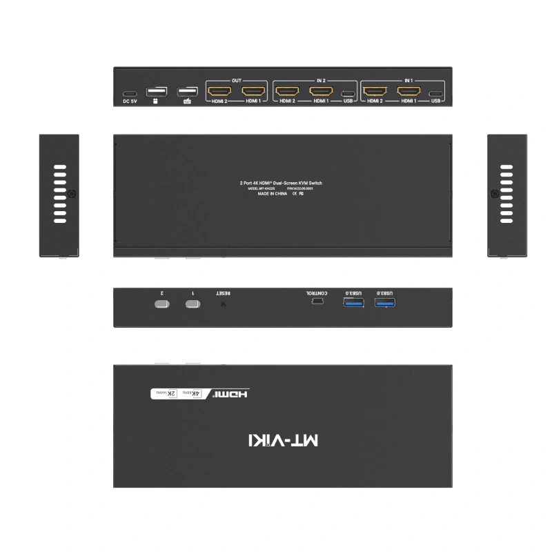 Bộ chia KVM HDMI 4K Dual 2×2 MT-KH22S 4 Bộ chia KVM HDMI 4K Dual 2×2 MT-KH22S 4