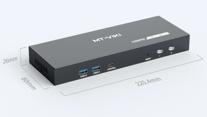 Bộ chia KVM HDMI 4K Dual 2×2 MT-KH22S – 2 Máy Tính Dùng Chung 2 Màn Hình, USB 3.0 - Phụ Kiện Điện Tử Việt Nam Bộ chia KVM HDMI 4K Dual 2×2 MT-KH22S 6