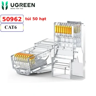 Hạt mạng, đầu bấm mạng CAT6 UTP Ugreen 50962/50960 ( hộp 50/100 hạt ) - Phụ Kiện Điện Tử Việt Nam Hạt mạng, đầu bấm mạng CAT6 UTP Ugreen~ Thể loại: Túi 50 chiếc Ugreen 50962