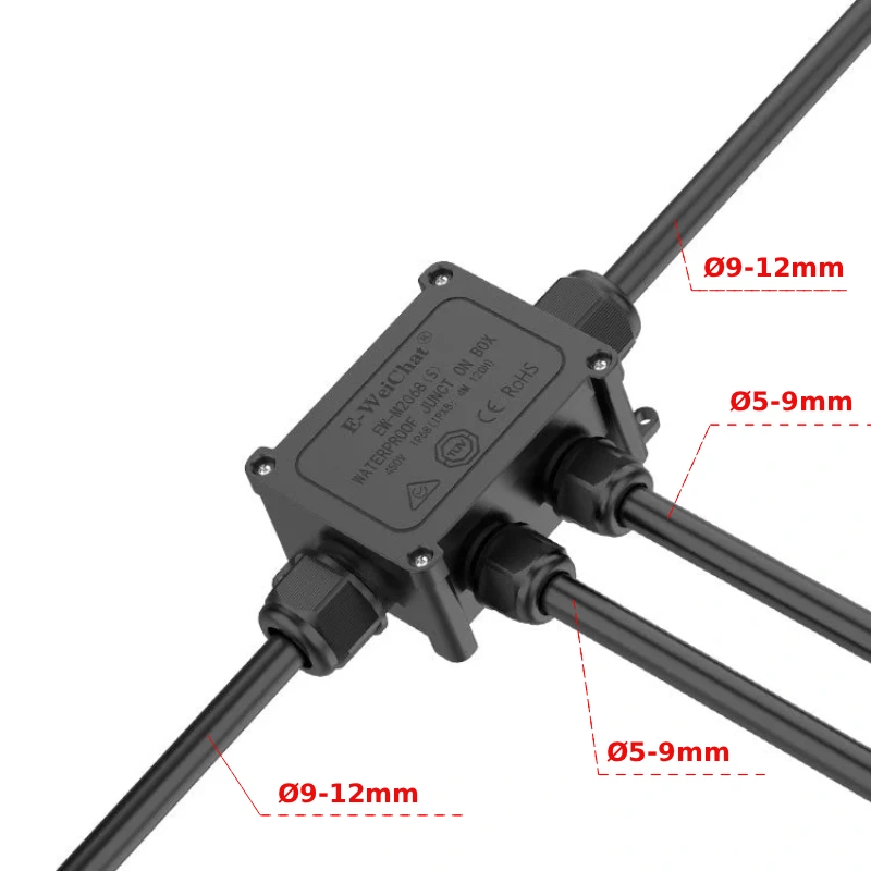 Hộp nối điện chống nước 4 ngả chuẩn IP68 chính hãng E-Weichat EW-M2068S-4TA - Phụ Kiện Điện Tử Việt Nam Hộp nối mạng chống nước IP68 E-Weichat EW-M2068S-4TA 4