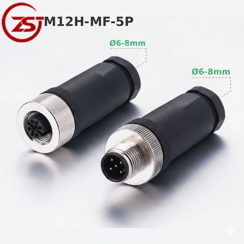 Đầu giắc nối cảm biến chống nước IP68 ZSJ M12H-MF-5P PG9