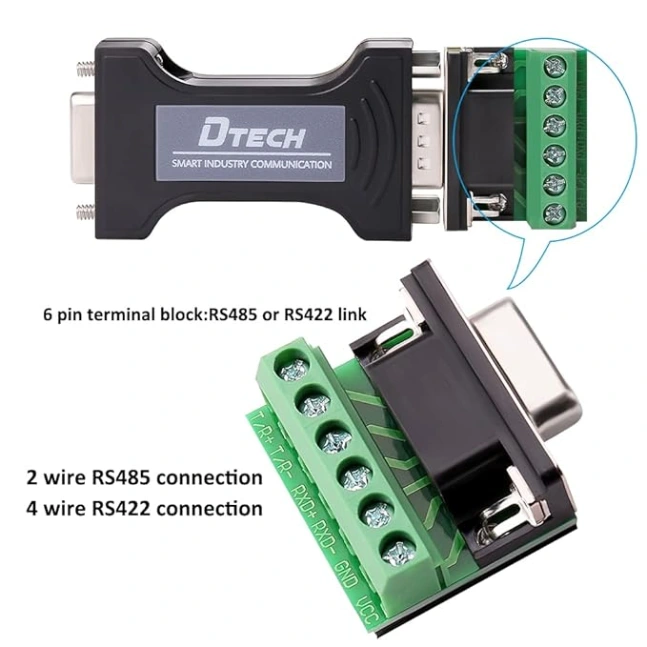 Bộ chuyển đổi RS232 sang RS422_RS485 Dtech DT-9003 3 Bộ chuyển đổi RS232 sang RS422_RS485 Dtech DT-9003 3