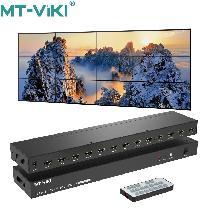 Bộ ghép màn hình HDMI 1 ra 12 MT-HD0112 – Video Wall Controller 3×4 1080P 60Hz - Phụ Kiện Điện Tử Việt Nam Bộ ghép màn hình 12 cổng MT-HD0112