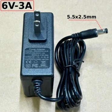 Nguồn DC Adapter 6V-3A chân 5.5x2.5mm ZB060300-3US