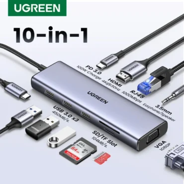 Bộ chia USB type C 10 trong 1 Ugreen 15601 2