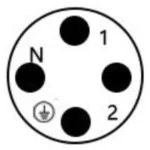 Đầu nối điện chống nước IP68 lắp mặt bích E-Weichat EW-M19-MP chính hãng - 4 lõi