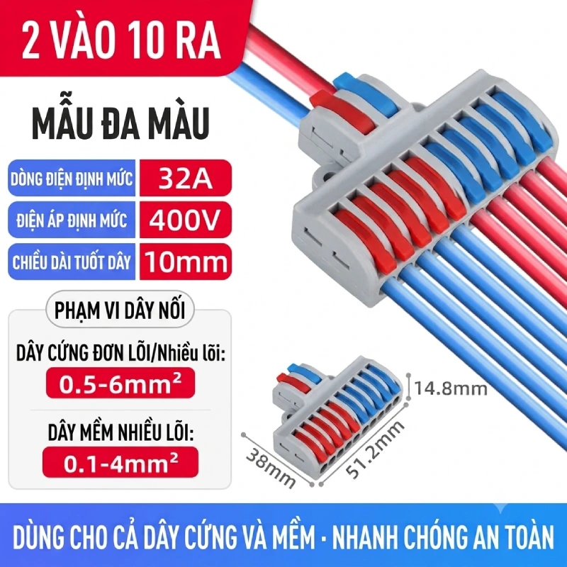 Cầu nối điện nhanh 2 ra 10 SPL-102