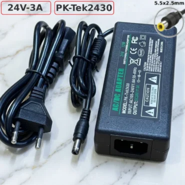 Nguồn Adapter DC 24V 3A 72W PK-Tek2430 – chân DC 5.5x2.5mm - Phụ Kiện Điện Tử Việt Nam