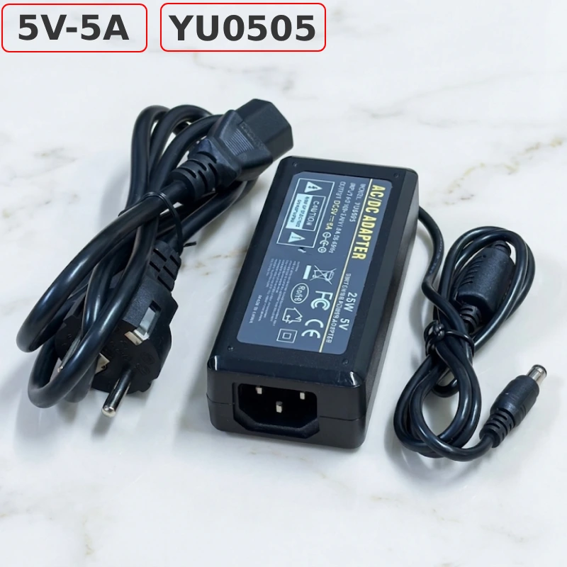 Bộ chuyển đổi nguồn Adapter DC 5V 5A Jack 5.5x2.5mm chất lượng cao - Phụ Kiện Điện Tử Việt Nam Nguồn DC Adapter 5V-5A YU0505