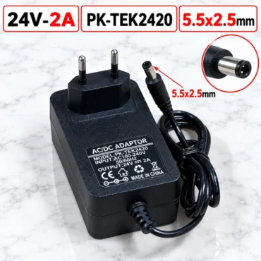 Home Full Width - Phụ Kiện Điện Tử Việt Nam Nguồn DC 24V-2A Adapter PK-Tek2420