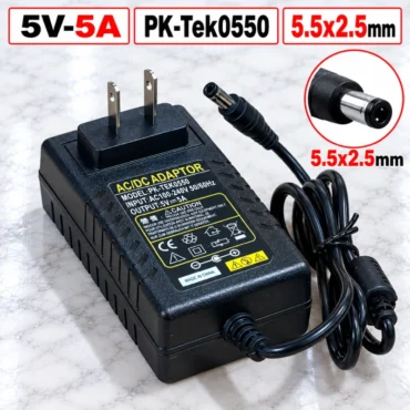 Nguồn DC 5V-5A PK-Tek0550 chân dẹt